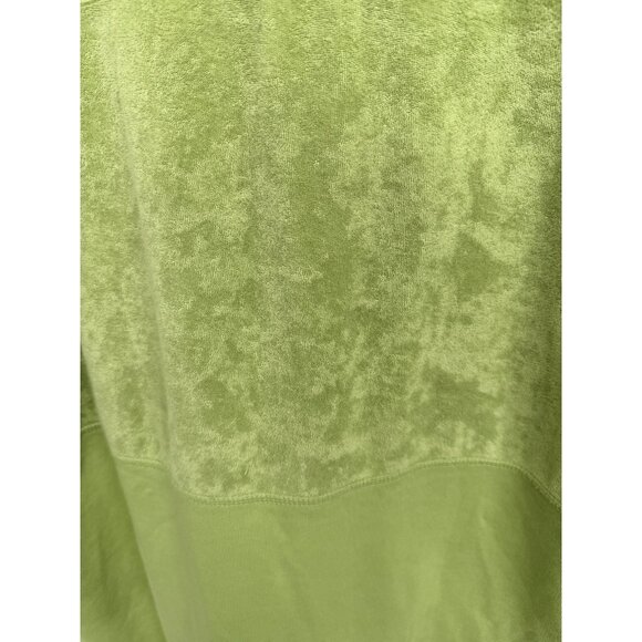 COS Size S Oversized Coupe 100% Cotton Tshirt- Green With Terry cloth Panel - Picture 2 of 6